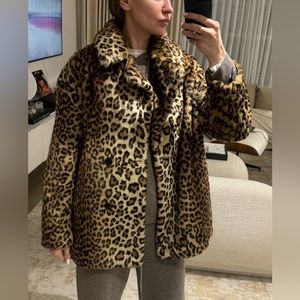 Stradivarius faux fur Leopard print jacket